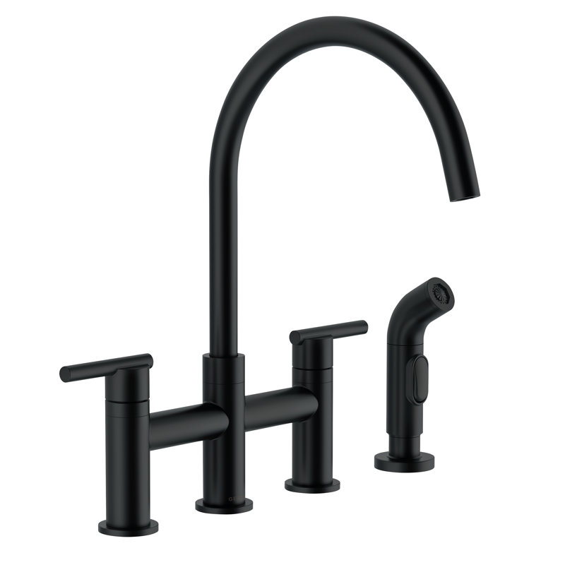Parma Bridge Faucet, Satin Black
