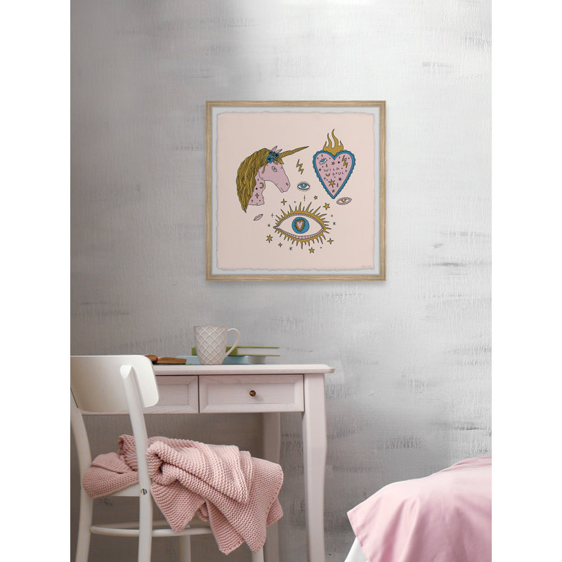 The Unicorn Dream 1 Piece Single Picture Frame Painting, 30cm H x 30cm W x 3.81cm D