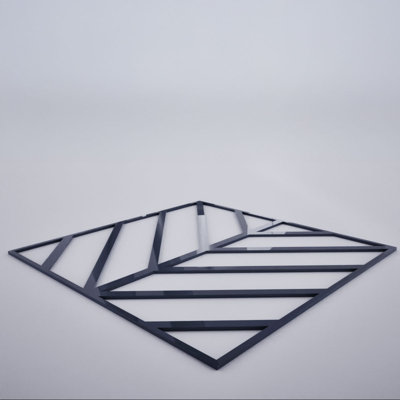 Panneaux muraux décoratifs en acrylique Genoa, petit, l 11 3/8 po x H 11 3/8 po x T 1/8 po, gris foncé