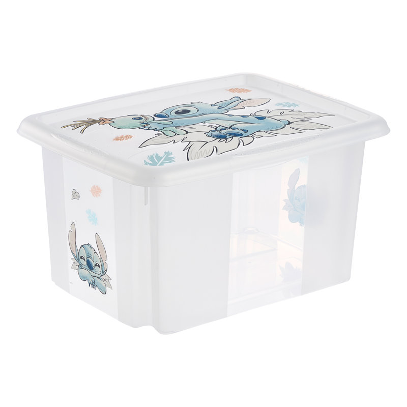  Stitch Turning Stacking Box with Lid - Clear, 15L