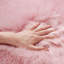 Tapis rose à poils longs Dosie-705126448