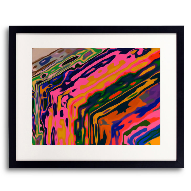 Tilted Swirl 02 Print by Gabriel Boyajian, Black Framed Paper, 17.2" H x 21.2" W 