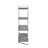 Natural And Chrome 4-Shelf Bookshelf