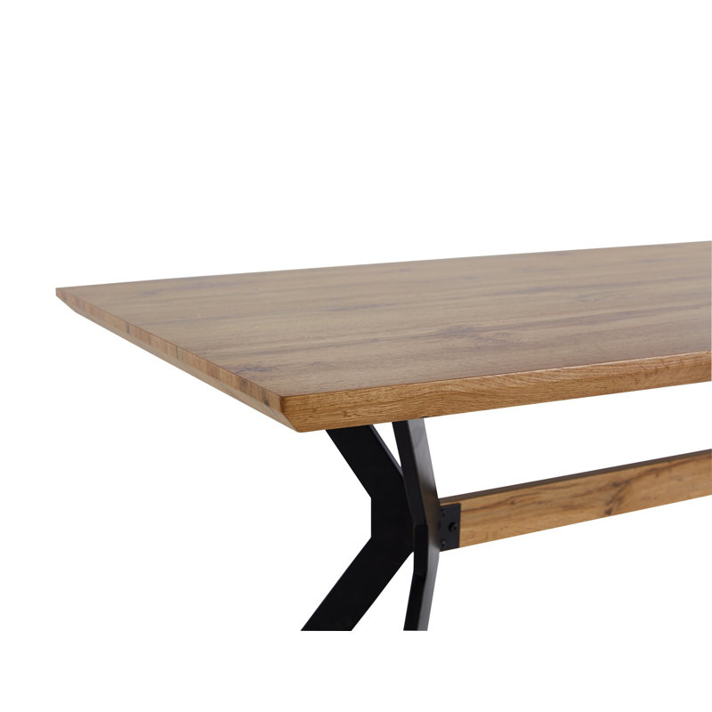 Allesia Rectangular Dining Table with Steel Base, 78cm H x 160cm L x 90cm W