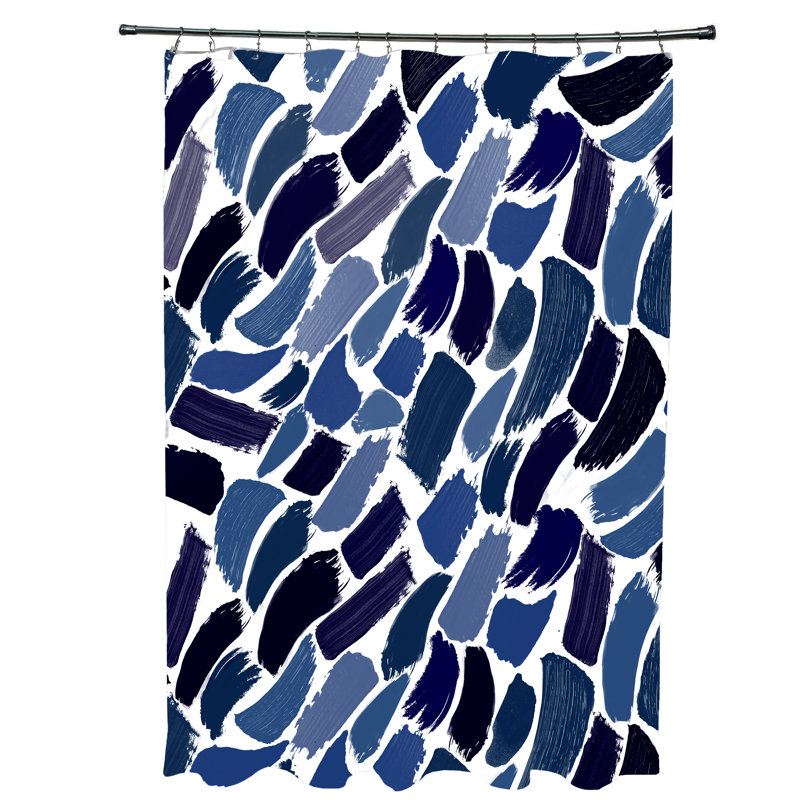Rideau de douche simple Alfarata, Bleu