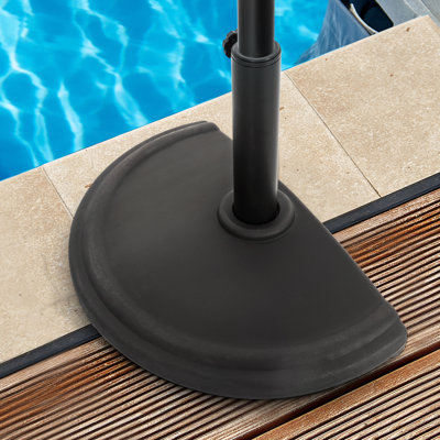 Patio 19.3’’ Half Round Umbrella Base, Weight Up to 20.9 LBS
