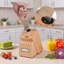 Ensemble de couteaux de cuisine de qualité professionnelle, ensemble de 15 couteaux et ciseaux de cuisine de qualité supérieure avec aiguiseur intégré, ensemble de couteaux ergonomiques en ABS