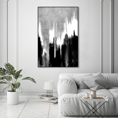 " Adore Silver " Painting Print