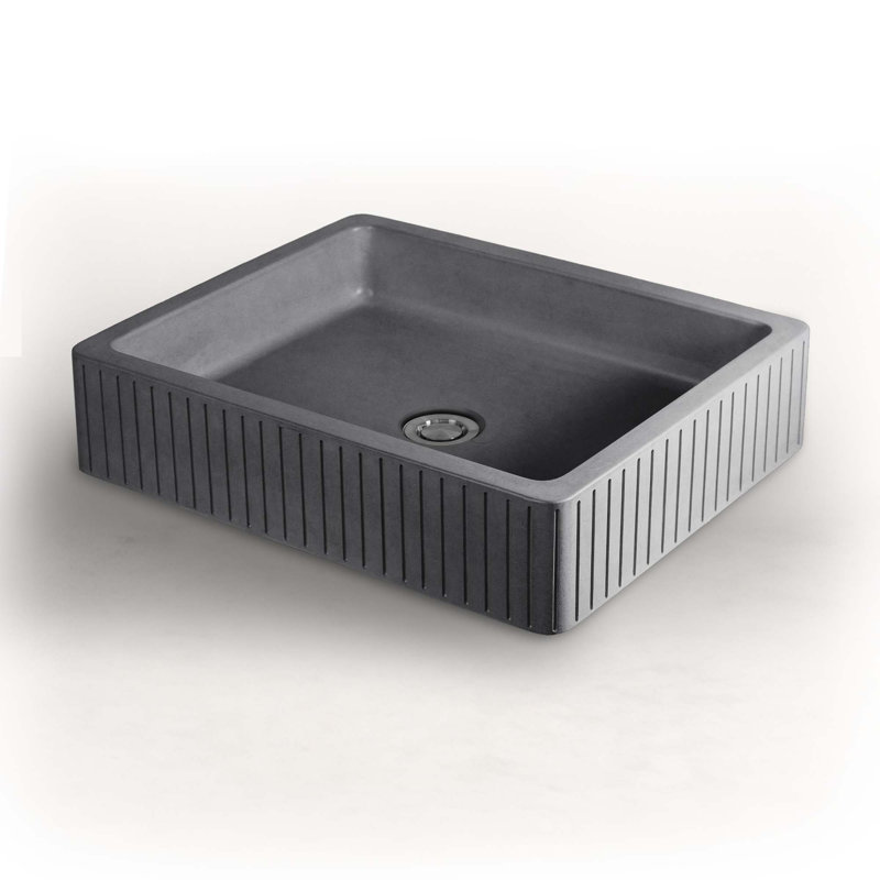 Newterra 17.38 in. L Bathroom Sink, Charcoal