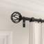Matte Black Adjustable Curtain Pole Set-91563974