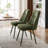Modern Chenille Fabric Upholstered Dining Chairs Armless Side Chairs with Color-Matched Metal Frame For Kitchen Dining Room-155127100-148779385