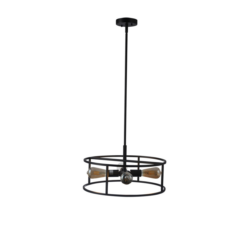 4 - Light Dimmable Drum Chandelier