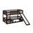 Twin Over Twin Bunk Bed With Fence，Ladder And Slide-609385158