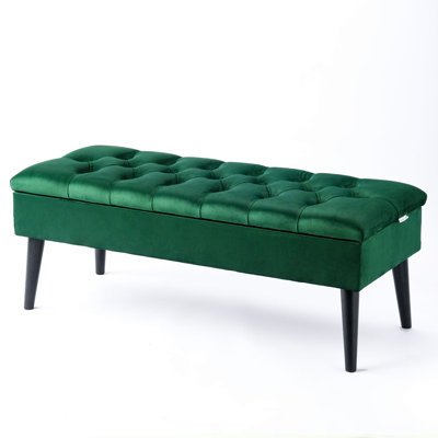 Thalassa Velvet Upholstered Storage Bench