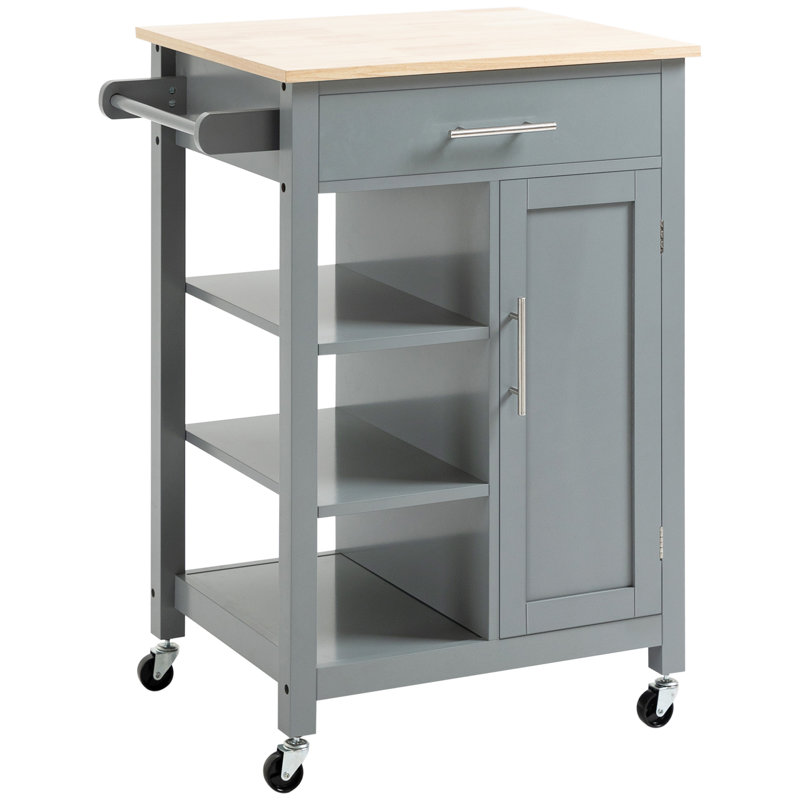 Chariot de cuisine 27,25 po, gris