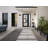 Front Exterior Prehung FiberGlass Door Clear Glass See-through / Manux 8555 Matte Black Clear Glass / Side and Top Exterior Window / Office Commercial and Residential Doors Entrance Patio Garage-W30+12" x H80+14"-Left-hand Inswing-98195662-98195663-98195664