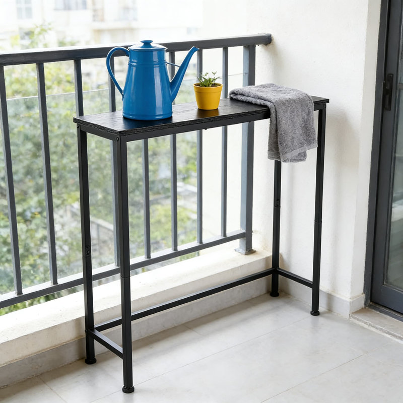 Narrow Console Table For Small Spaces, Slim Sofa Side Table With Industrial Design For Entryway, Living Room, Bedroom Or Office