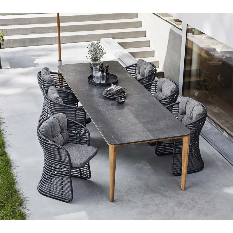 Aspect Outdoor Teak Dining Table, 29.2" H x 110.3" W x 39.4" D