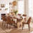 Upholstered Solid Wood Small Dining Chairs - Ergonomic Curve & Plush Padding for Multiple Spaces-1858365620
