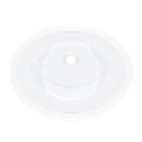 Eirene White Oval Undermount Bathroom Sink with Overflow