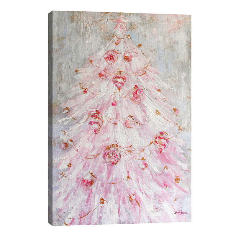 A Pink Christmas by Debi Coules - Print on Canvas, 66.04 cm H x 45.72 cm W x 1.91 cm D, No Frame