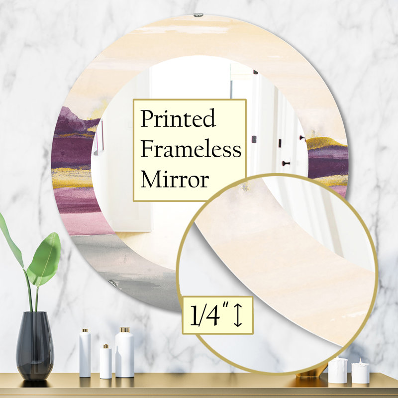 Miroir mural peint Painted Landscape II, H 31,5 po x l po