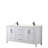 Daria 72'' Double Bathroom Vanity with Carrara Marble Top-40066174-61132187-61132183