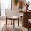 Chaise parsons rembourrée en lin Barriento-20575650