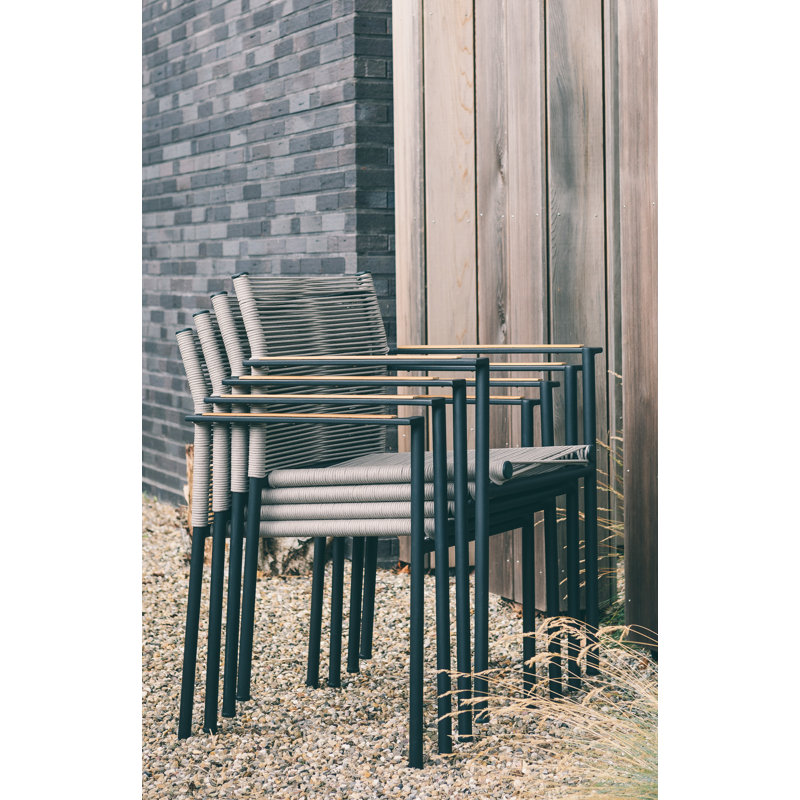 Woodbridge 4 - Person Patio Dining Set with Square Table, Gray