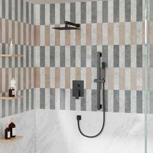 Système de douche à pluie complète Slidea avec valve brute et barre coulissante