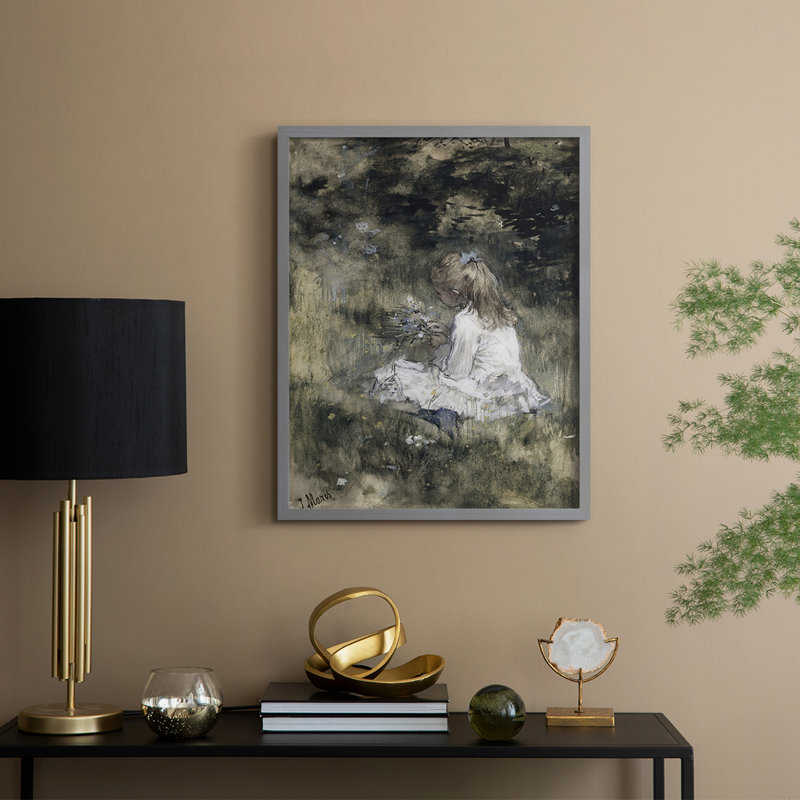 «Vintage Animal Print», reproduction encadrée en bois massif, H 30 po x l 24 po, Gris