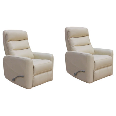 Casarez 31" Upholstered Manual Swivel Glider Recliner Two Pack