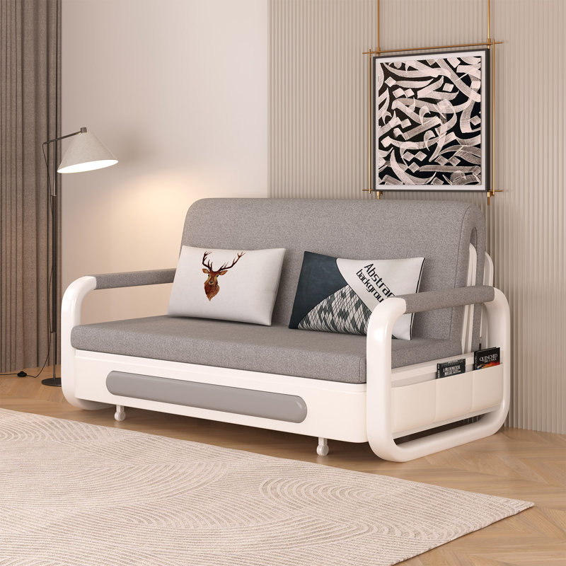 3-in-1 Folding Sofa Bed with Storage, Multi-Functional Sleeper Chair, Sturdy Metal Frame, High Weight Capacity, Space-Saving, Suitable for Living Room, Bedroom, Balcony and Apartment