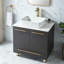 Ensemble de meuble-lavabo simple autoportant 30 po à grain de bois moderne-312460418-312460417