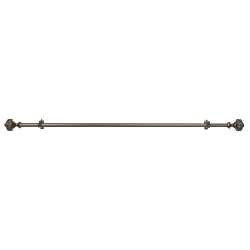 Tringle à rideaux simple métallique 1 po, 28" - 48"