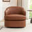 Wooden Vegan Leather Upholstered  Armchairs  Swivel Barrel Chairs (Set Of 2)-114509155