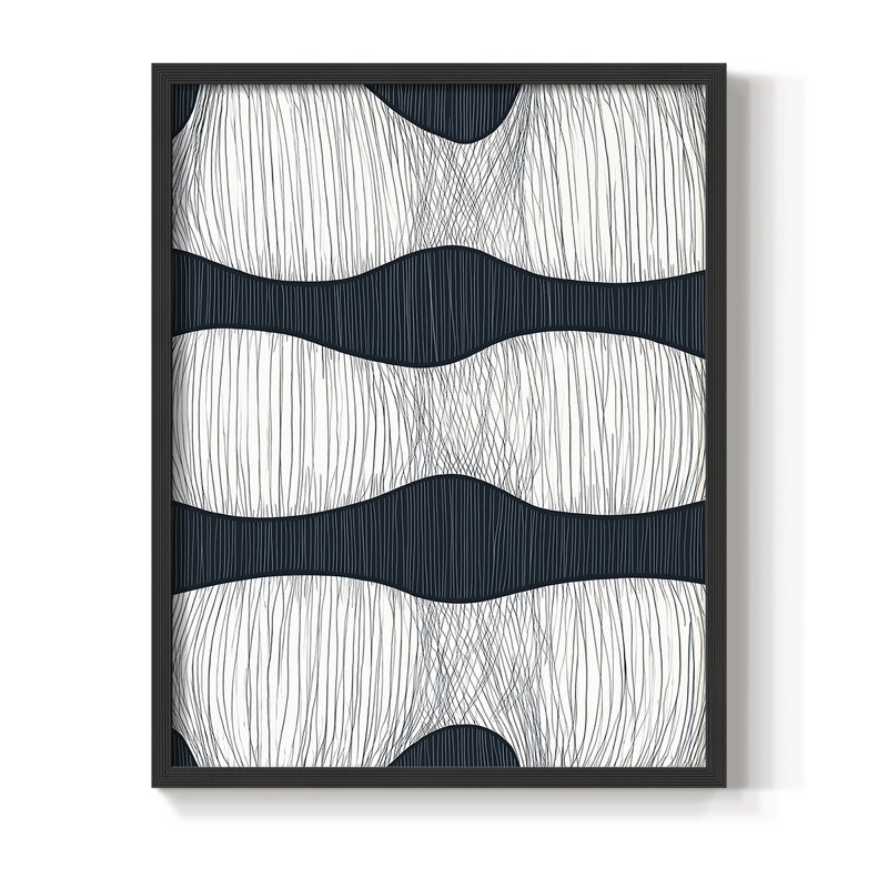 "ABSTRACT Series DCC XXXIV" par J Paul, Noir, noir, noir, noir, H 15 po x l 12 po