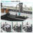 Gunmetal Black Drop In Waterfall Kitchen Sink - 33*22 Inch Single Bowl 16 Gauge Stainless Steel Ledge Workstation Kitchen Sinks With Pull-Out Faucet & Cup Washer