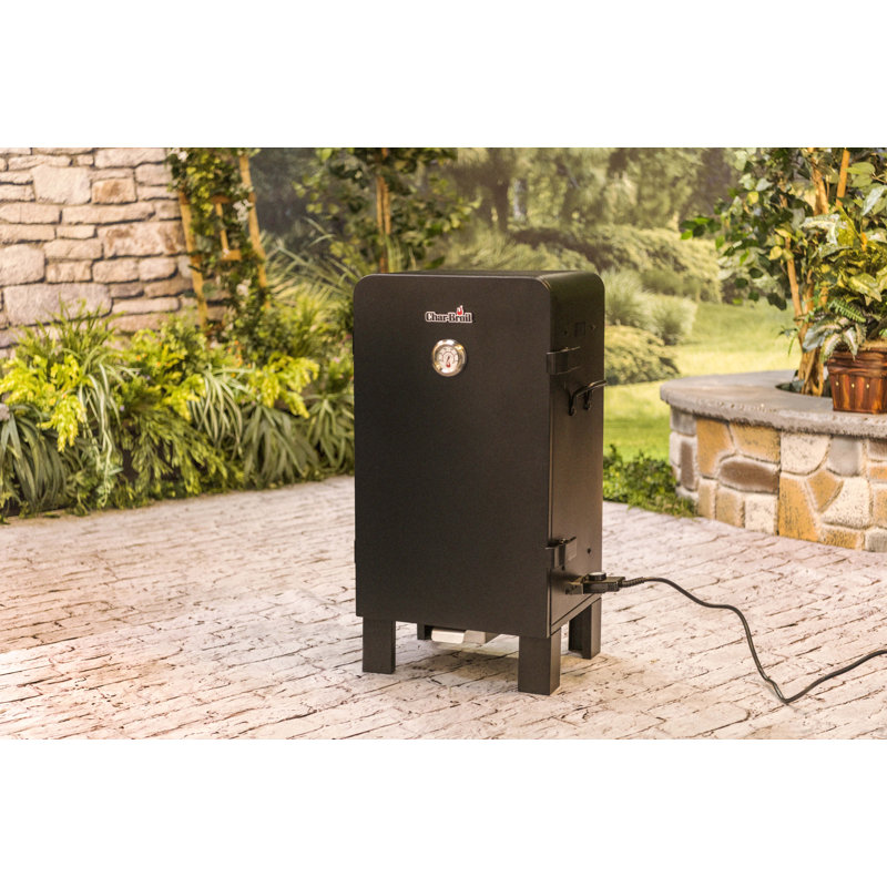 Char-Broil Black Analog Electric Smoker with Chrome Racks