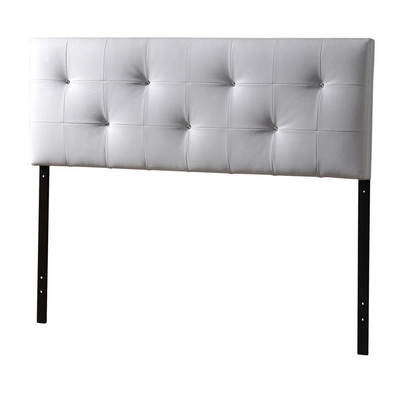Tête de lit tapissier Medlin, Double, Blanc
