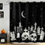 Ensemble de rideau de douche 72 po x 72 po avec 12 crochets, crâne d'Halloween en polyester imperméable avec motif citrouille effrayant-133416201