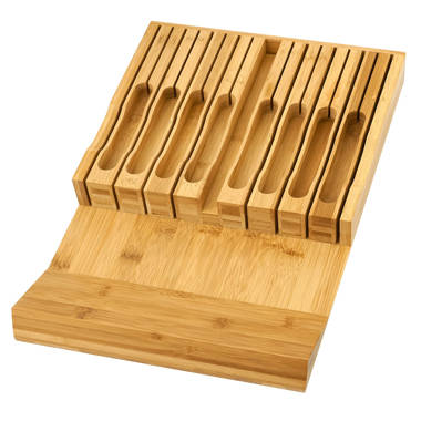 FNKBH3 In-Drawer Knife Block 16 Slots Kitchen Knife Organizer