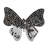 Stylish Butterfly Figurine Crafted from Wood, Glass, and Mango Wood with Intricate Mosaic Design for Elegant Decorative Accent-333485448-333485451