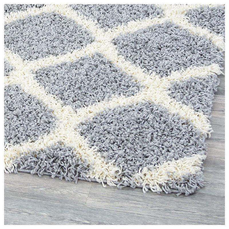 Ceja Geometric Shag Area Rug, Rectangle 120 x 170cm