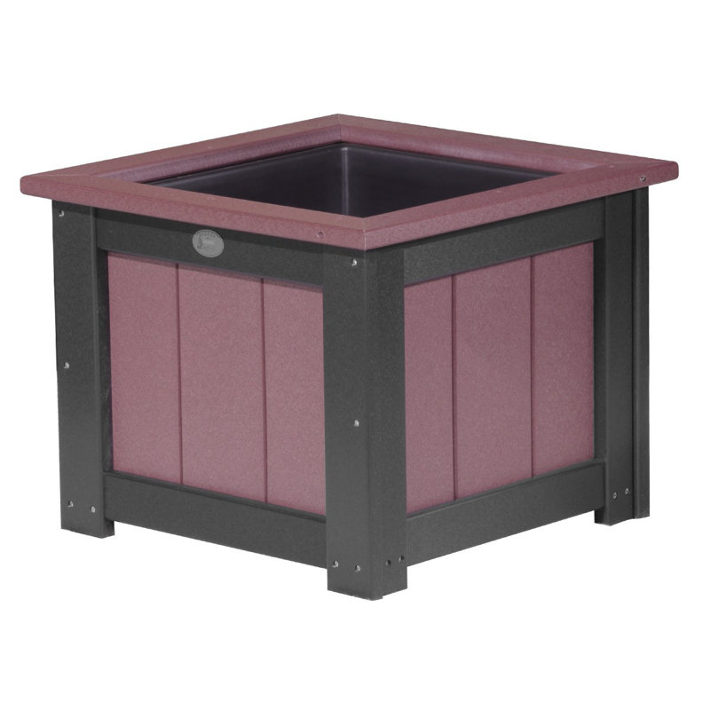 Delph Elevated Planter, Cherrywood/Black