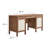 Capri 58" Wood Grain Office Desk In Walnut
