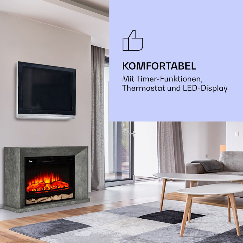 Klarstein 90cm W Electric Fireplace