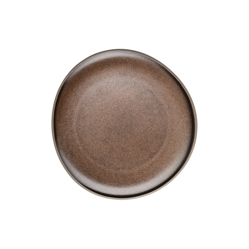 Junto Handmade Stoneware Salad/Dessert Plate, Bronze
