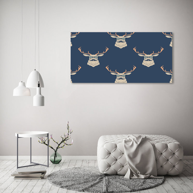 Hipster Deer - Wrapped Canvas Print