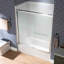 Porte de baignoire double coulissante l 56-60 po x H 60 po | Verre trempé transparent de 1/4 po (6 mm), sécuritaire et antidéflagrant-122721552